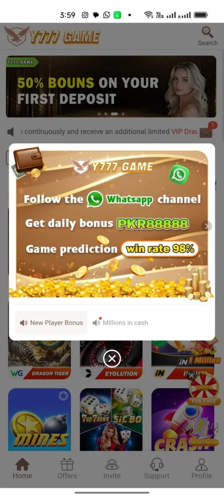 Y777 Game Whatapp Channel